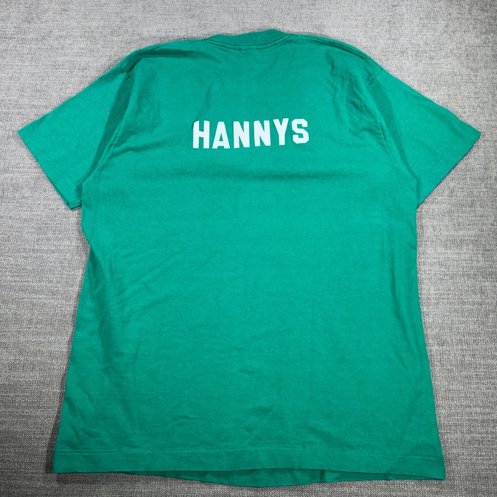 Fruit of the Loom T-Shirt Mens XL Green Excellent Vintage Single Stitch Hannys